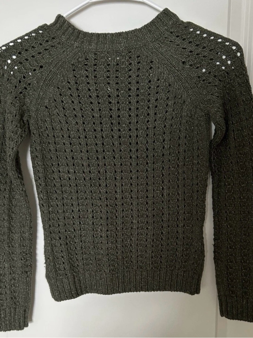 NWT Size Juniors XS American Eagle Outfitters Y2K green knit sweater. Preppy